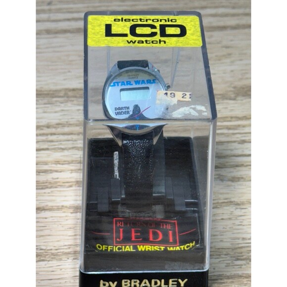 NOS Vintage Star Wars 1983 Return of The Jedi Wrist Watch Darth‎ Vader Bradley
